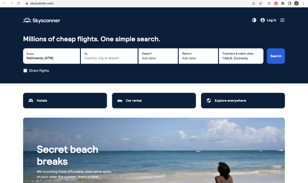 online flight tickets